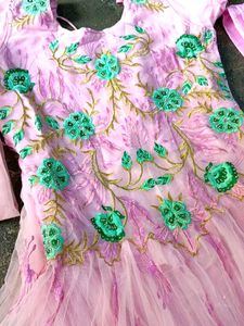 Pink Embroidered Anarkali Suit