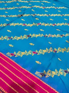 Blue &amp; Pink Ethnic Saree