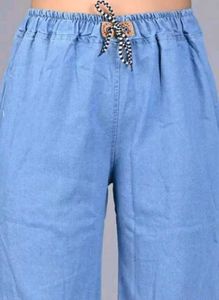 Wide Leg Denim Pants