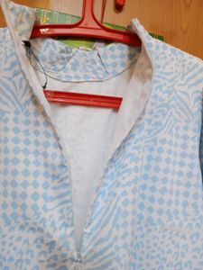 New Patterned Blue Top