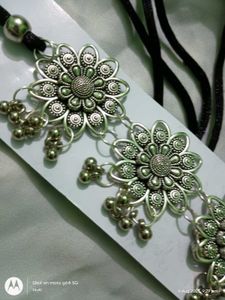 NEW ethnic oxidised silver necklace choker