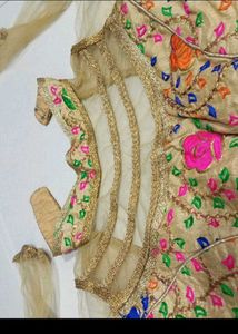 Neck Design Gold Blouse