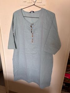 Casual Blue Cotton Kurti