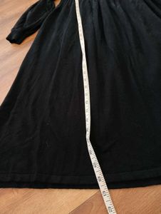 Black Knit fit and flare Midi Dress