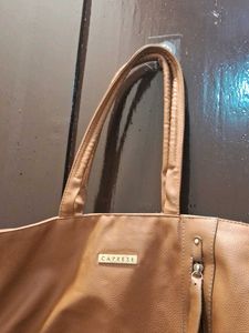 Caprese Class Brown Faux Leather Tote Bag
