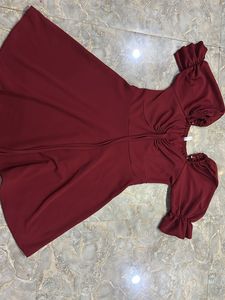 Chic Maroon Dress