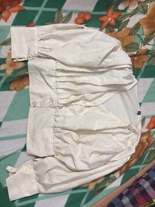 Elegant White satin zara Shirt