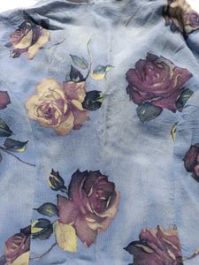 Y2k Floral Crop Shirt 🌸💐