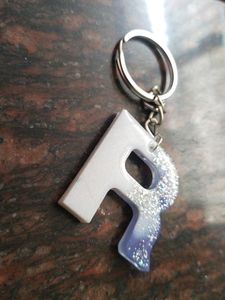 R Letter Keychain