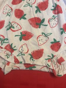 Strawberry Print Romper