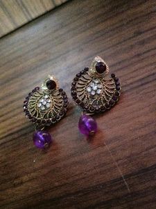 Purple Colour Earring