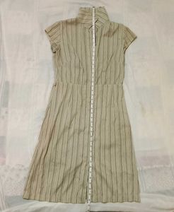 Vintage Striped Dress👢🌼☕📜