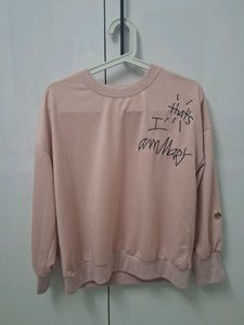 Pink Graphic Print Sweatshirt