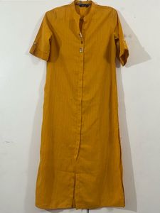 Soch Mustard Striped Kurti