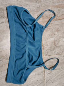 Blue Athletic Bra