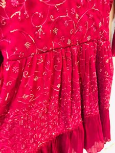Maroon Embellished Dress