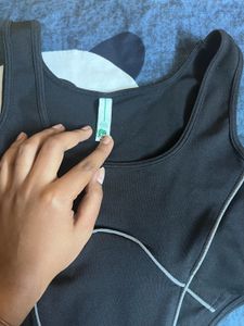Contrast Reflective Panel Bodysuit newme