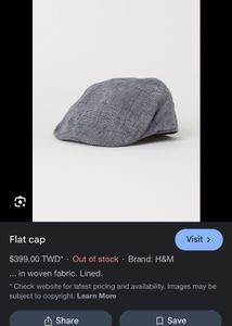 H&amp;M CHECKERS FLAT CAP