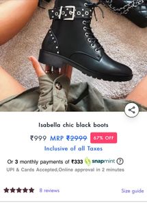 SALE!!! BLACK STUDDED BUCKLE BOOTS FOR SALE