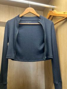 Studiofit navy Cropped Jacket