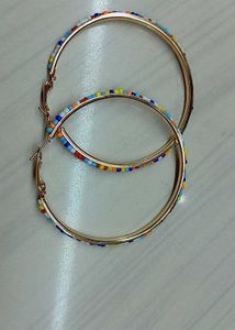 Beaded Hoop Earrings