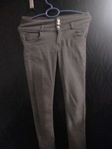 Low Waisted Skinny Grey Pants