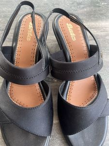 Bata Black Slingback Heels - Size 7