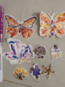 Sand Art Butterfly Readymade Used As Fridge Magnet