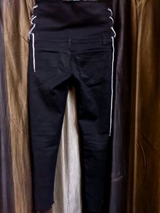 Women High Waisted Skinny Jeans (Black)