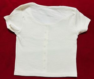 Cute White Button-Up Top