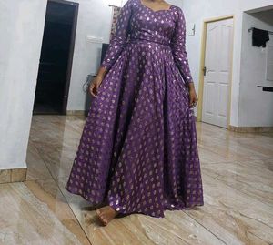 Purple Lehenga with Silver Accents
