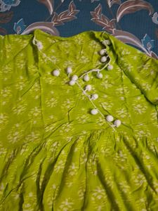 Cotton Anarkali Side Open