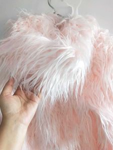 Pink Fur Coat with Cap