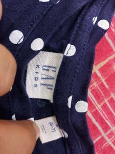 GAP Polka Dot Navy Blue Top
