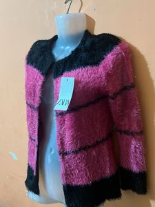 Zara Fuzzy Knit Cardigan