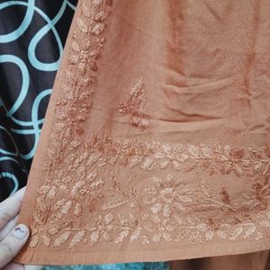 Chikankari Lakhnowi Rayon Kurti Set