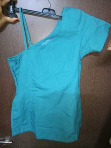 Blue One Shoulder Top