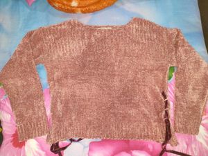 Side ribbon stylish pullover 🩷