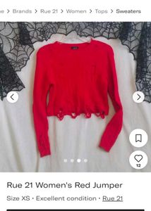 ✨ Rue21 Red Soft Sweater Crop Top❣️