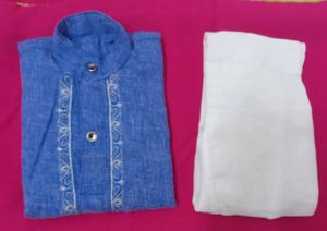 Boy&#39;s Blue Ethnic kurta pant set for 1-2 year old