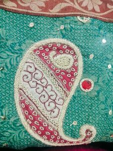 Zari Hand Work Party Wear Heavy Saree