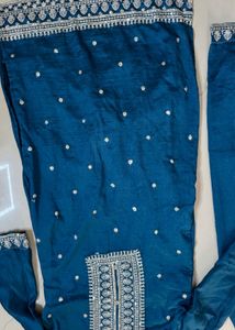 Teal Embroidered Salwar Kameez Suit