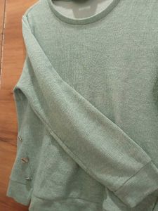 Sea Green Long Sleeve Winter Top