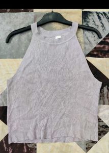 Lavender Casual Knit Tank Top