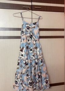 Fit And Flare Blue Dress