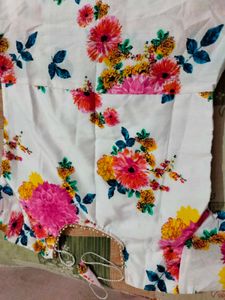 Floral Print Georgette Gown with Dupatta
