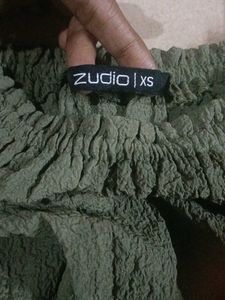 Sage Green Smocked Puff Sleeve Top