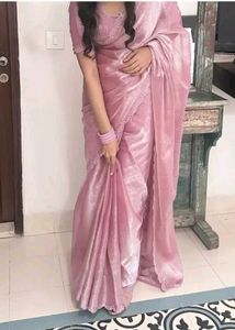 Elegant Lavender Shimmer Saree