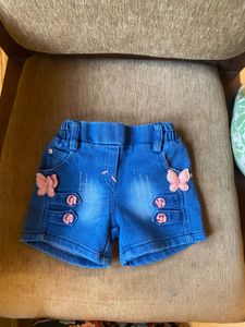 Cute Butterfly Denim Shorts