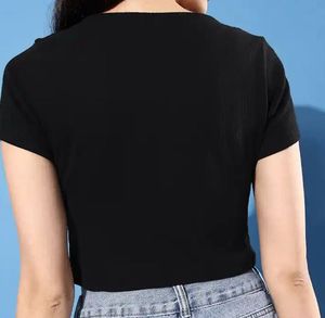 Stylish Black Zip-Up Crop Top
